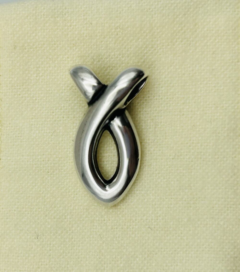 James Avery Retired 925 Sterling Silver Heavy Ichthus Large Fish Pendant